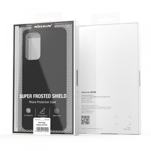 Nillkin Super Frosted Shield wzmocnione etui pokrowiec Samsung Galaxy A33 5G czerwony