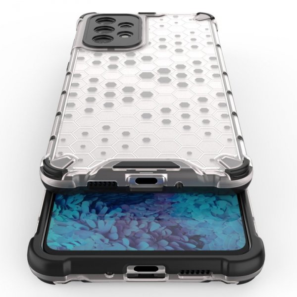 Honeycomb etui pancerny pokrowiec z żelową ramką Samsung Galaxy A73 czarny