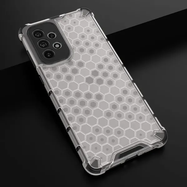 Honeycomb etui pancerny pokrowiec z żelową ramką Samsung Galaxy A73 przezroczysty