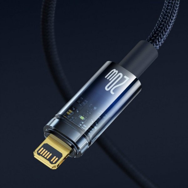 Kabel Baseus CATS000003 Lightning - USB-C 20W 480Mb/s 1m - niebieski