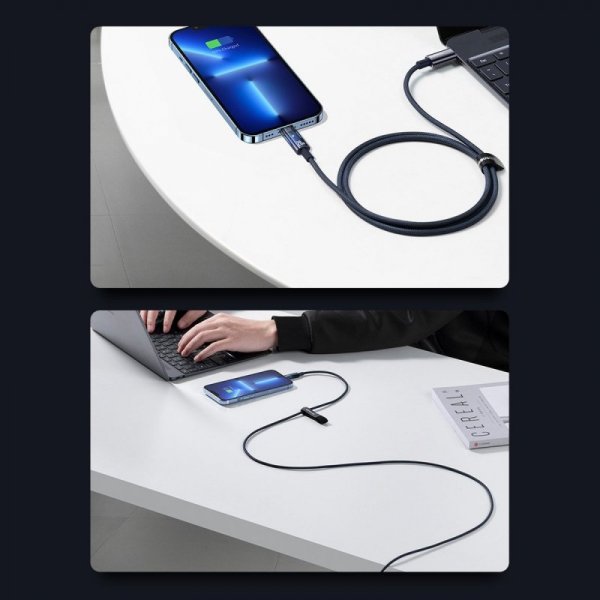 Kabel Baseus CATS000003 Lightning - USB-C 20W 480Mb/s 1m - niebieski