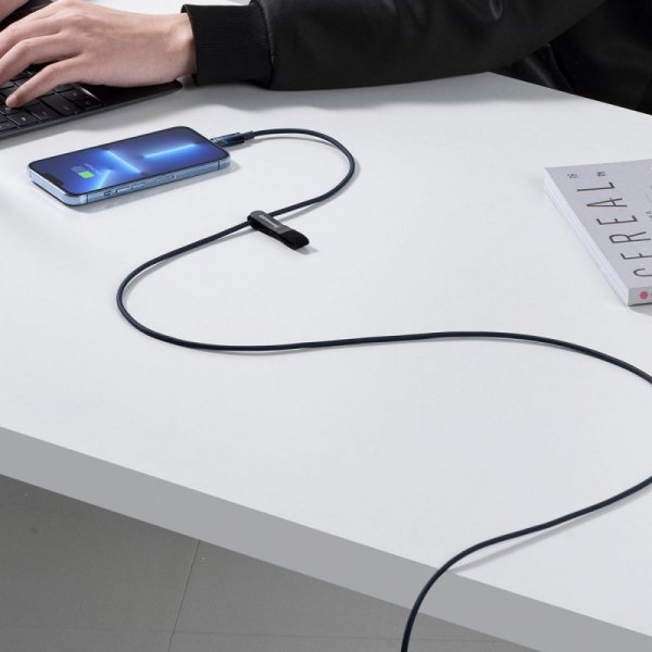 Kabel Baseus CATS000003 Lightning - USB-C 20W 480Mb/s 1m - niebieski