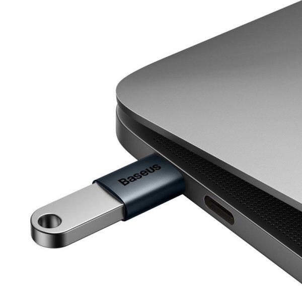 Adapter Baseus Ingenuity Series z USB-C do USB-A 10Gb/s - niebieski