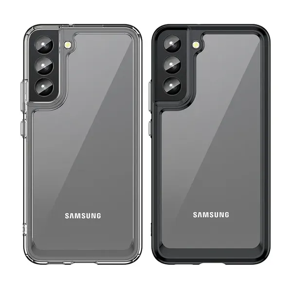 Outer Space Case etui do Samsung Galaxy S22+ (S22 Plus) sztywny pokrowiec z żelową ramką czerwony