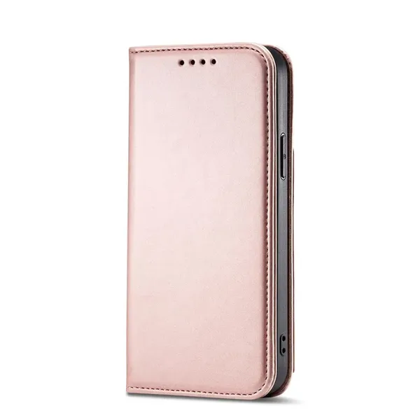 Magnet Card Case etui do iPhone 12 Pro Max pokrowiec portfel na karty kartę podstawka różowy