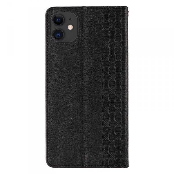 Magnet Strap Case etui do iPhone 13 mini pokrowiec portfel + mini smycz zawieszka czarny