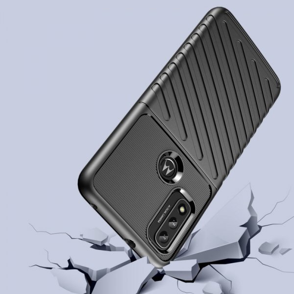 Thunder Case elastyczne pancerne etui pokrowiec Motorola Moto G Play 2022 czarny
