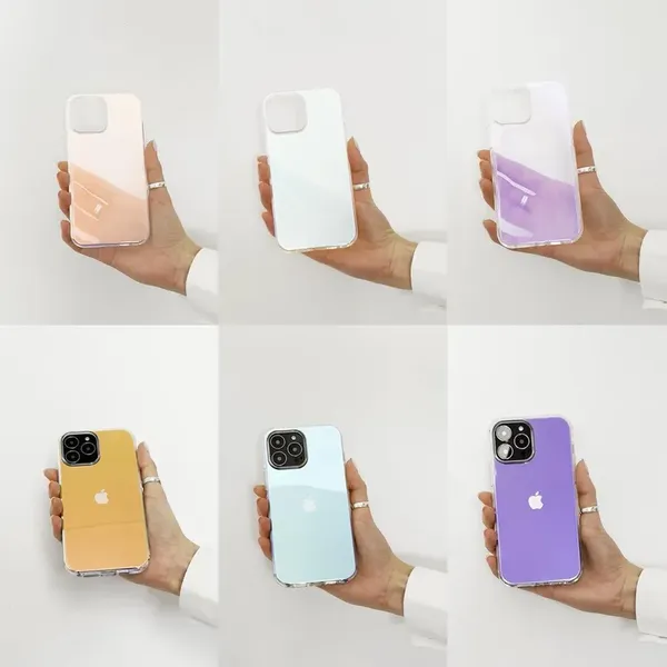 Aurora Case etui do iPhone 12 Pro Max żelowy neonowy pokrowiec fioletowy