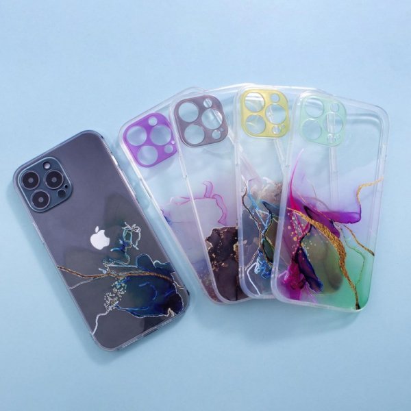 Marble Case etui do iPhone 12 Pro Max żelowy pokrowiec marmur miętowy