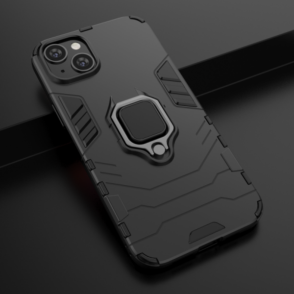 Ring Armor etui do iPhone 14 Pro pancerny pokrowiec uchwyt magnetyczny ring czarne
