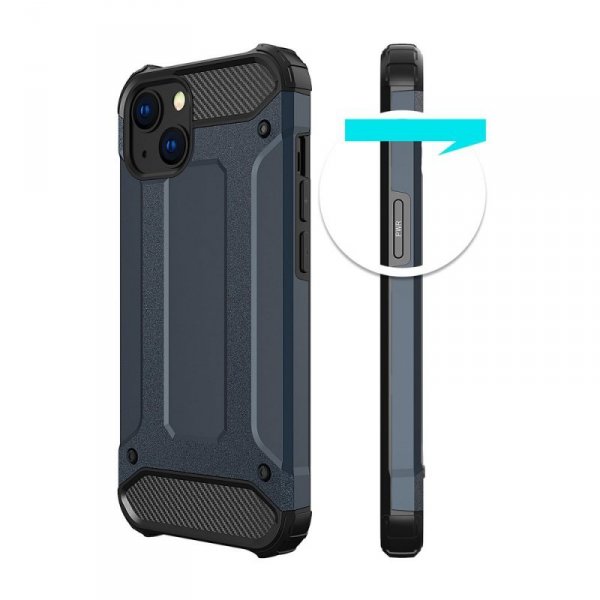 Hybrid Armor etui iPhone 14 Plus pancerny hybrydowy pokrowiec niebieskie