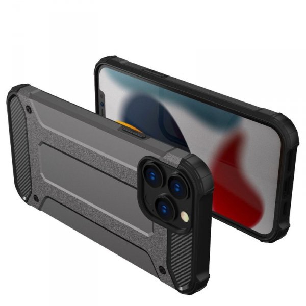 Hybrid Armor etui iPhone 14 Pro Max pancerny hybrydowy pokrowiec niebieskie