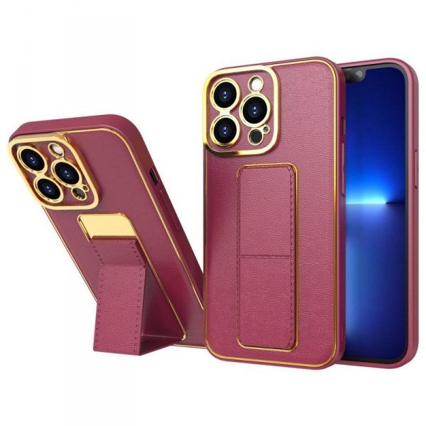 New Kickstand Case etui do iPhone 13 Pro Max z podstawką czerwony