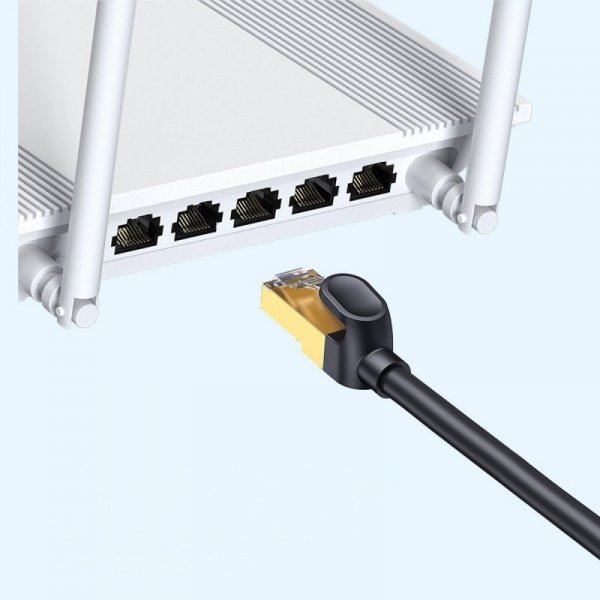 Baseus Speed Seven szybki kabel sieciowy RJ45 10Gbps 5m czarny (WKJS010501)