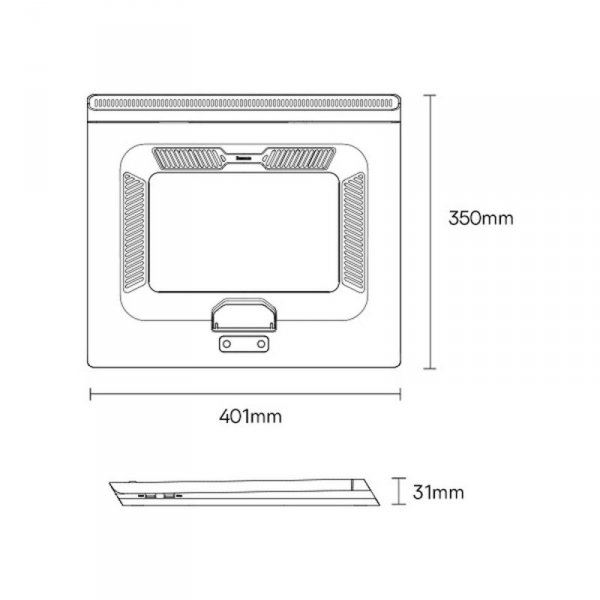 Baseus podstawka chłodząca do laptopa pod USB do 21" szary (LUWK000013)