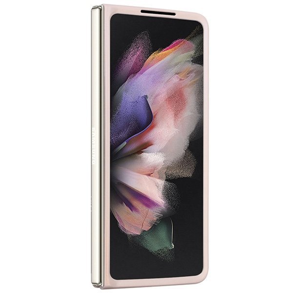 Guess GUHCZFD5P4TDPP F946 Z Fold 5 różowy/pink hardcase Leather 4G Triangle Strass