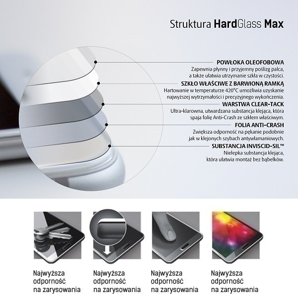 3MK HardGlass Max iPhone 7 Plus biały white, FullScreen Glass