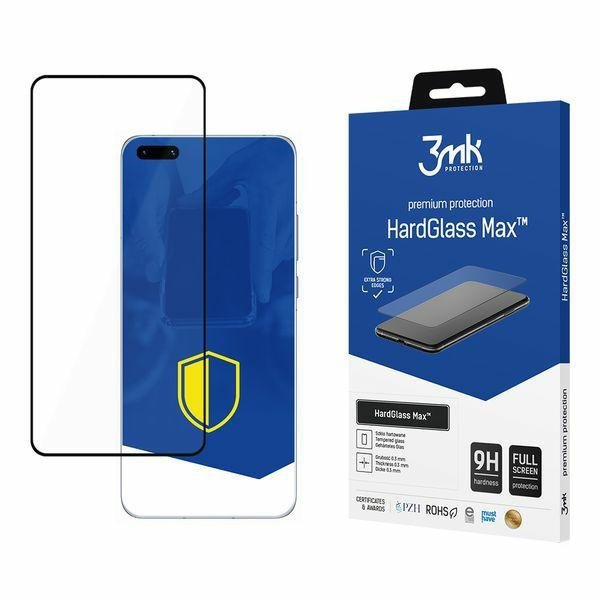 3MK HardGlass Max Huawei P40 Proczarny/black, FullScreen Glass