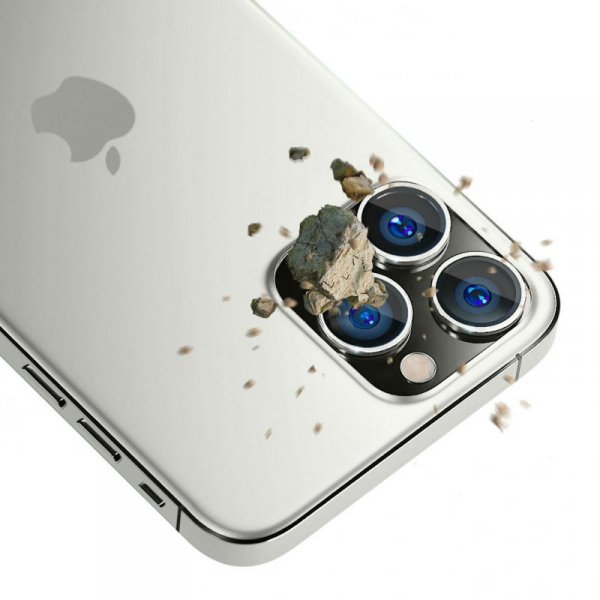 3MK Lens Protection Pro iPhone 14 Pro /14 Pro Max srebrny/silver Ochrona na obiektyw aparatu z ramką montażową 1szt.