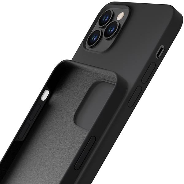 3MK Silicone Case iPhone 12/12 Pro 6,1&quot;czarny/black