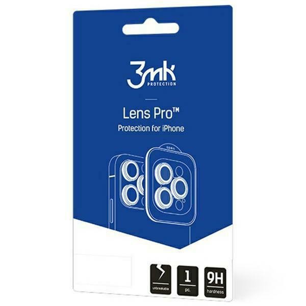 3MK Lens Protection Pro iPhone 15 Plus 6.1&quot; niebieski/blue Ochrona na obiektyw aparatu z ramką montażową 1szt.