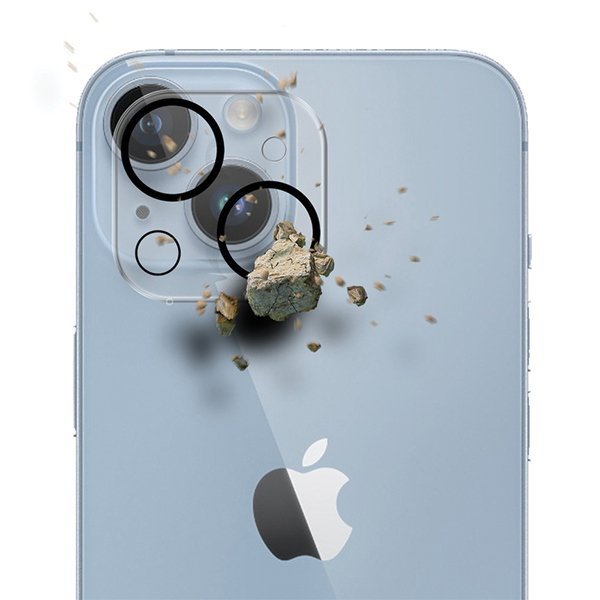 3MK Lens Pro Full Cover iPhone 13 Mini/13 Szkło Hartowane na obiektyw aparatu z ramką montażową 1szt