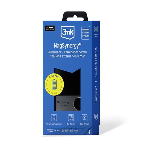 3MK MagSynergy Powerbank 5000mAhz funkcją ładowania bezprzewodowego MagSafe