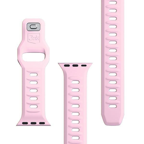 3MK Silicone Watch Strap Powder Pinkdla Apple Watch 42/44/45/49 mm