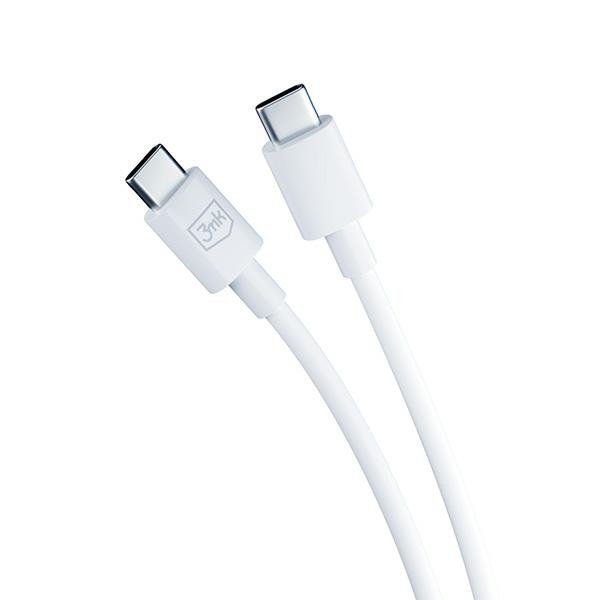 3MK Hyper Charger PD 45W ład. sieć.biała/white + 2x USB-C Cables