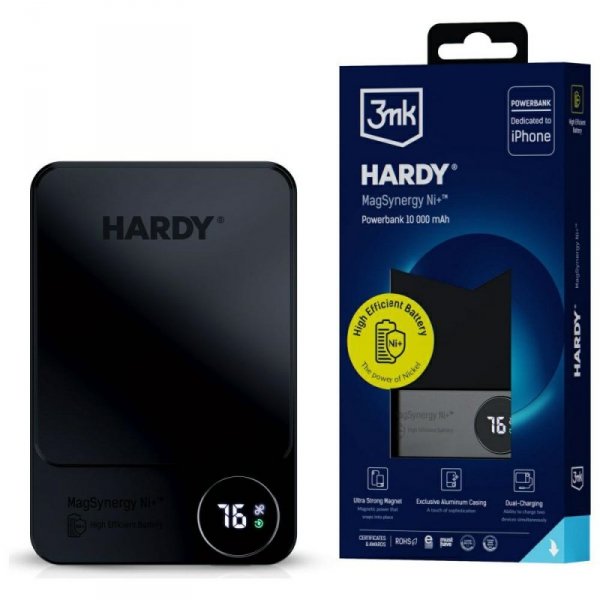 3MK HARDY MagSynergy Powerbank 10000mAh z funkcją ładowania bezprzewodowego MagSafe