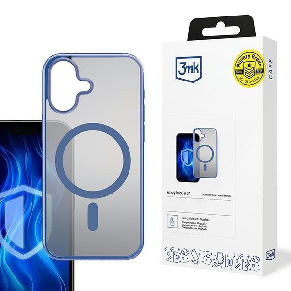 3MK Frosty MagCase iPhone 16niebieski/blue