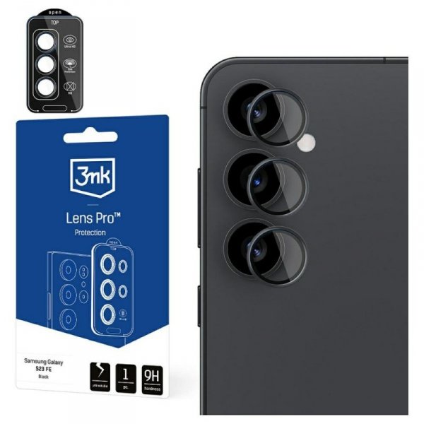 Ochrona na obiektyw aparatu 3MK Lens     Protection Pro Black do Samsung Galaxy S25/S24 FE czarny/black