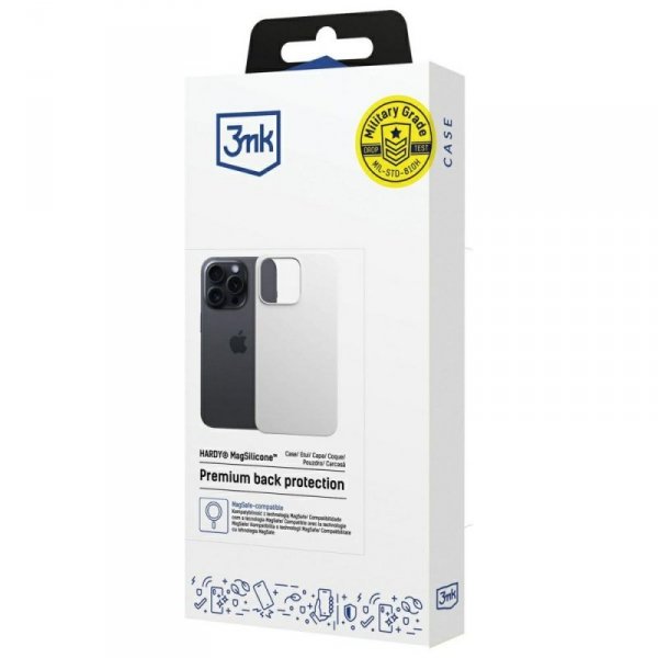 Etui 3MK Hardy MagSilicone do Apple      iPhone 16 Pro biały