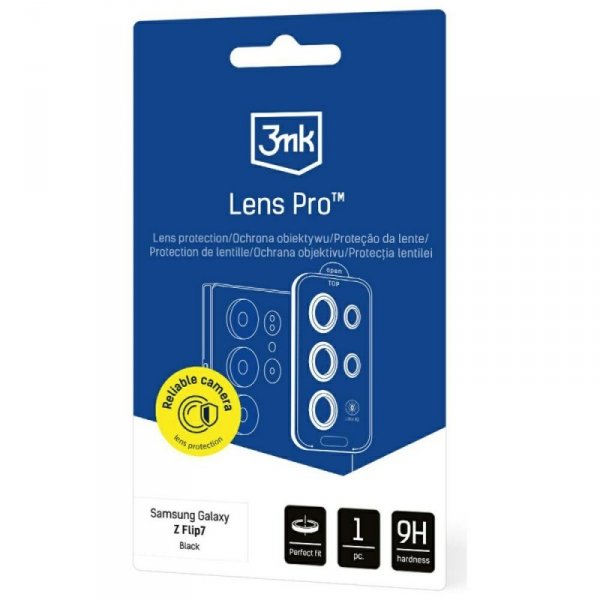 Ochrona na obiektyw aparatu 3MK Lens     Protection Pro do Samsung Galaxy Z Flip7 czarny 1szt