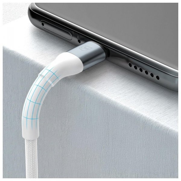 Kabel 3MK Hyper Cable N-SERIES USB-C do  USB-C 1m 20V/3A 60W biały