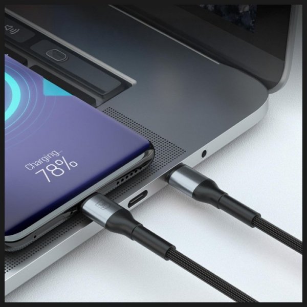 Kabel 3MK Hyper Cable N-SERIES USB-A do  USB-C 1m 9V/2A 18W QC 3.0 czarny