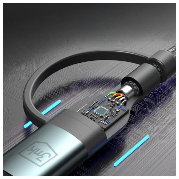 Kabel 3MK Hyper Cable N-SERIES           USB-A/USB-C do USB-C/Lightning 1.2m 9V/2A 60W