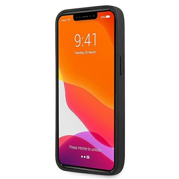 AMG AMHCP13LDOLBK iPhone 13 Pro / 136,1&quot; czarny/black hardcase Leather Hot Stamped