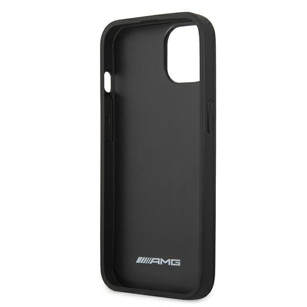 AMG AMHCP13SGSEBK iPhone 13 mini 5,4&quot; czarny/black hardcase Leather Debossed Lines