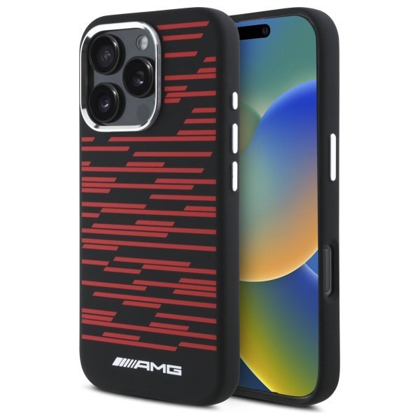 AMG AMHMP16L24SSRRK iPhone 16 Pro 6.3&quot;   czarny/black hardcase Silicone Graphics MagSafe