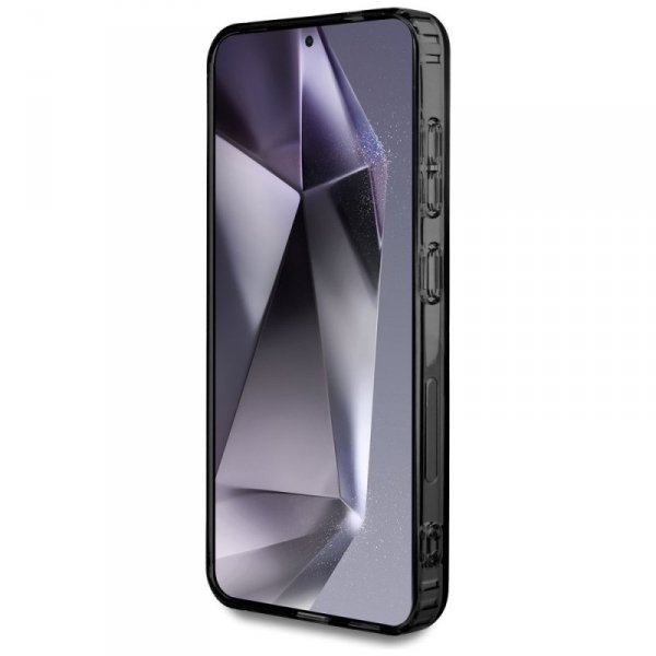 Etui AMG Double Layer Rhombs MagSafe do  Samsung Galaxy S25 czarno-czerwony