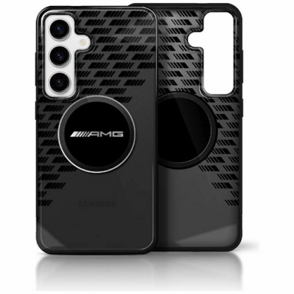 Etui AMG Transparent Rhombs MagSafe do   Samsung Galaxy S25 czarny