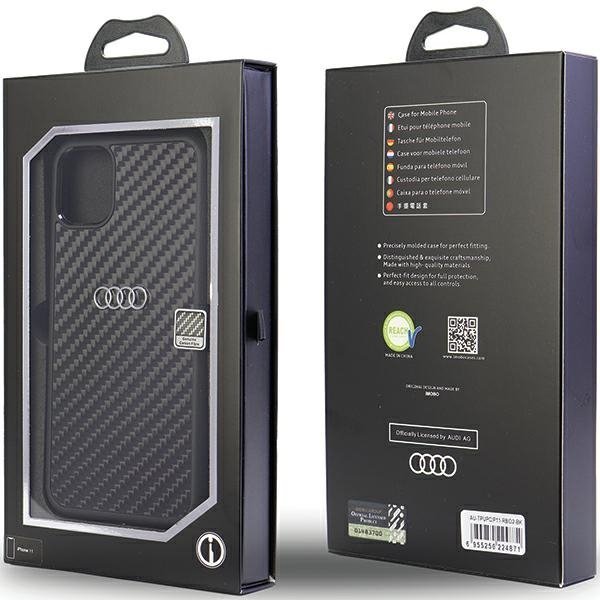 Audi Carbon Fiber iPhone 11 / Xr 6.1&quot; czarny/black hardcase AU-TPUPCIP11-R8/D2-BK