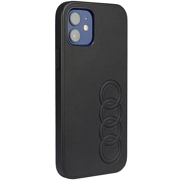 Audi Synthetic Leather iPhone 12/12 Pro 6.1&quot; czarny/black hardcase AU-TPUPCIP12P-TT/D1-BK