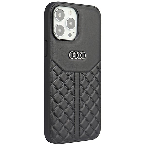 Audi Genuine Leather iPhone 13 Pro / 13 6.1&quot; czarny/black hardcase AU-TPUPCIP13P-Q8/D1-BK