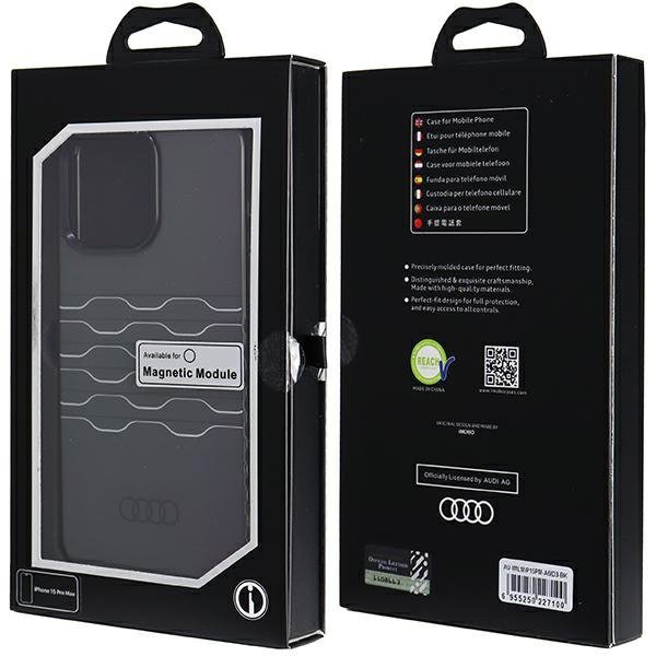 Audi IML MagSafe Case iPhone 15 Pro Max 6.7&quot; czarny/black hardcase AU-IMLMIP15PM-A6/D3-BK