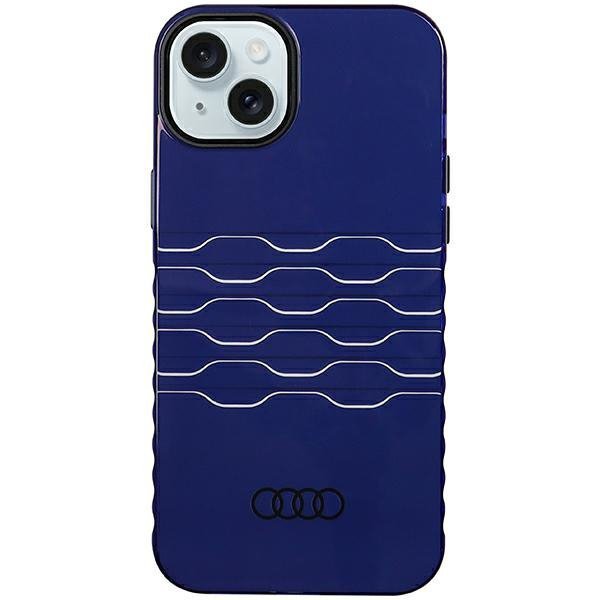 Audi IML MagSafe Case iPhone 15 Plus / 14 Plus 6.7&quot; niebieski/navy blue hardcase AU-IMLMIP15M-A6/D3-BE