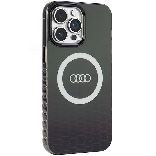 Audi IML Big Logo MagSafe Case iPhone 14 Pro Max 6.7&quot; czarny/black hardcase AU-IMLMIP14PM-Q5/D2-BK