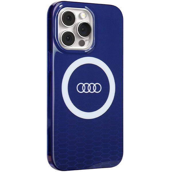 Audi IML Big Logo MagSafe Case iPhone 13 Pro / 13 6.1&quot; niebieski/navy blue hardcase AU-IMLMIP13P-Q5/D2-BE