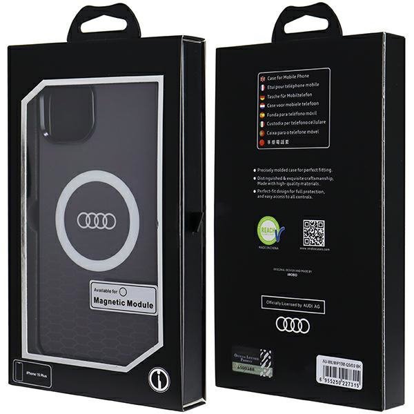 Audi IML Big Logo MagSafe Case iPhone 15 Plus / 14 Plus 6.7&quot; czarny/black hardcase AU-IMLMIP15M-Q5/D2-BK